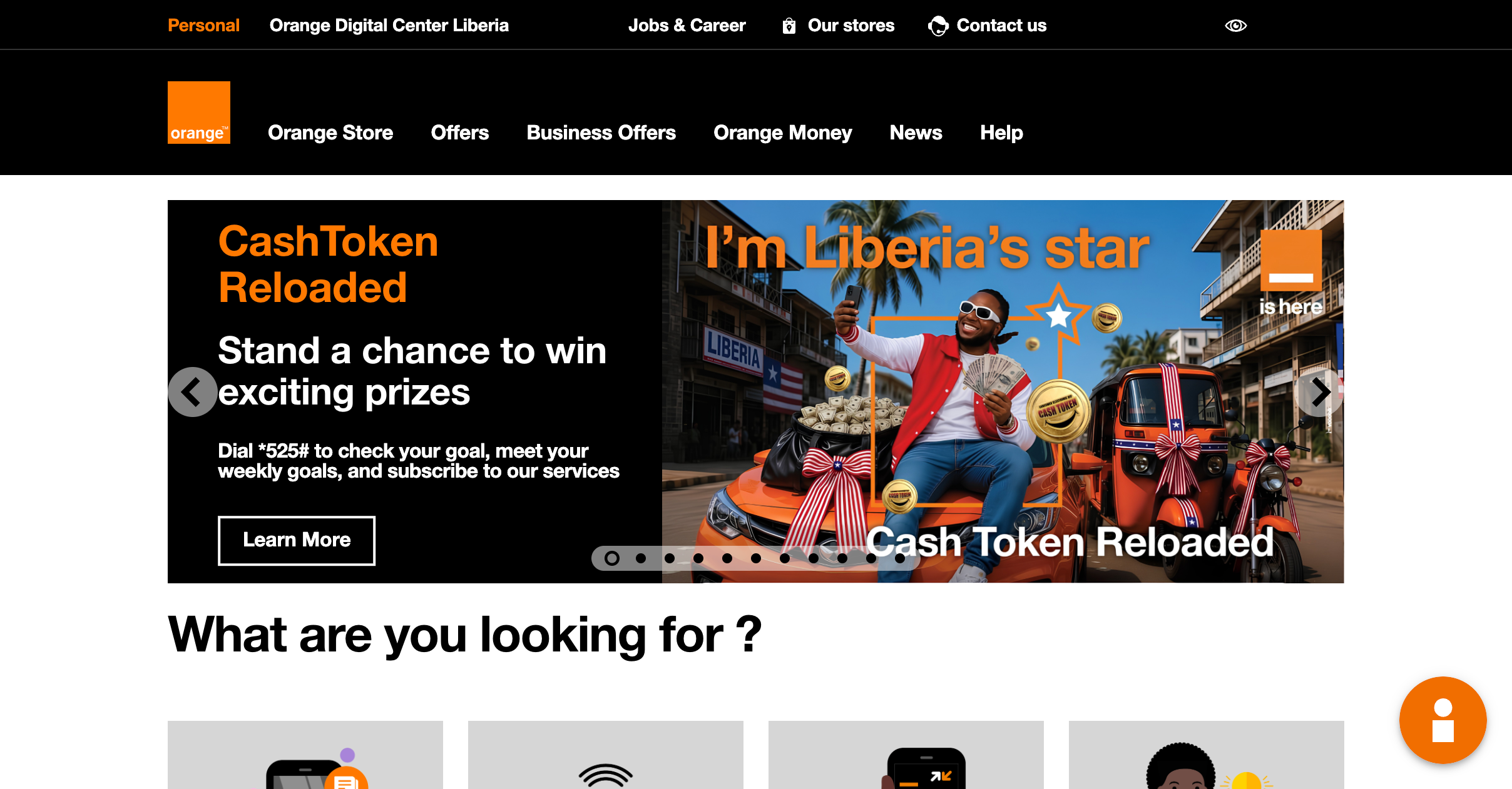 Orange Liberia CashToken Reloaded campaign