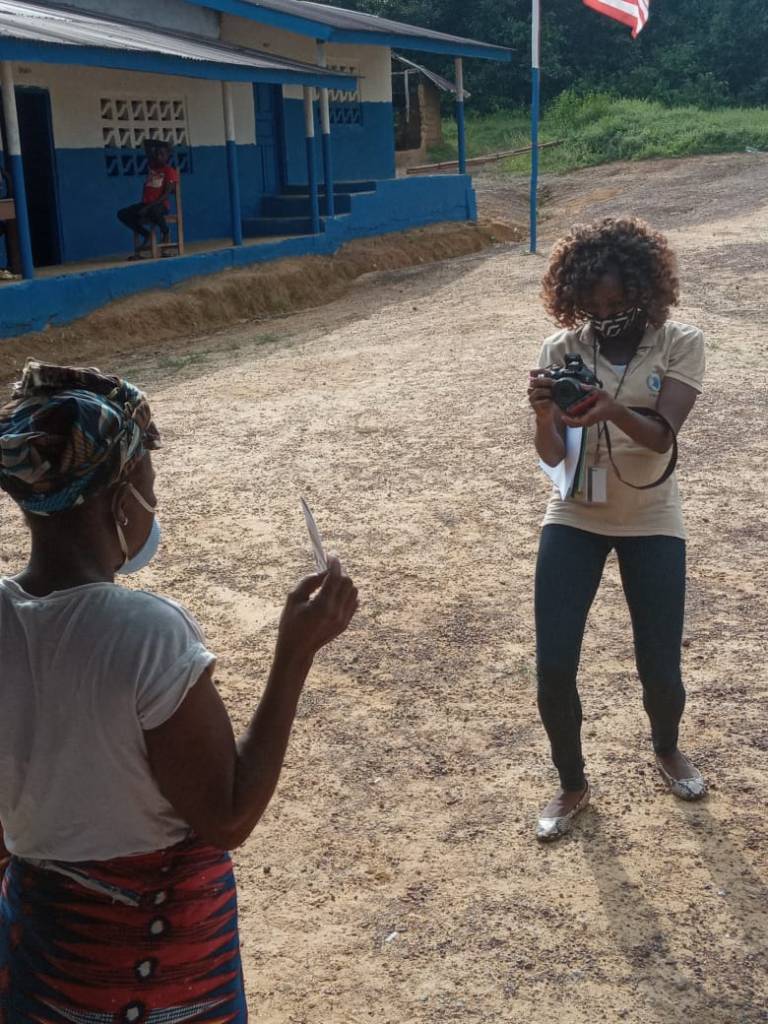 Vannette Tolbert with the United Nations World Food Programme in Liberia